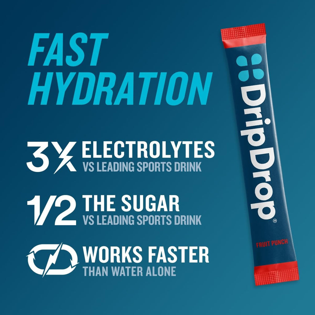 Fruit Punch Electrolyte Powder, 8 oz sticks, 32 count X4