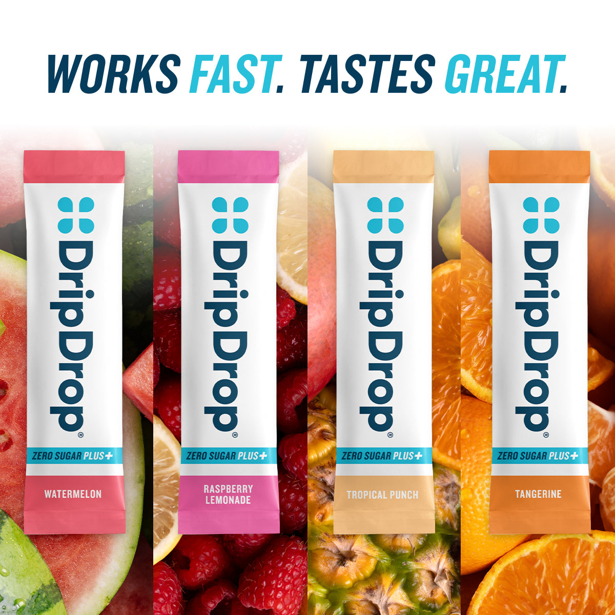 Zero Sugar Plus, Watermelon, Tangerine, Tropical Punch, Raspberry Lemonade, 16 oz sticks, 16 count Y0