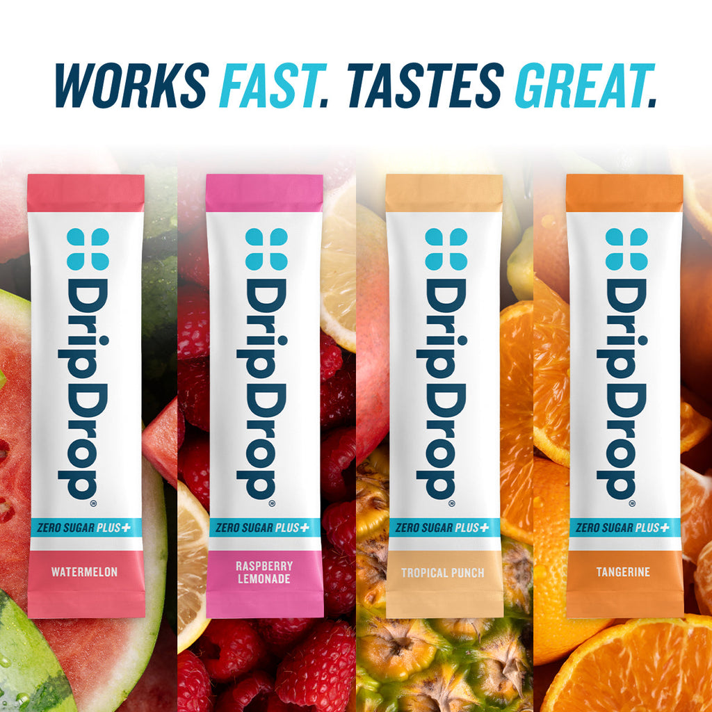 Zero Sugar Plus, Watermelon, Tangerine, Tropical Punch, Raspberry Lemonade, 16 oz sticks, 8 count O6